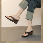 Damen Elegante Wedge-Pantoletten R&B