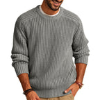 Herren lockerer Grobstrickpullover mit Raglanärmeln