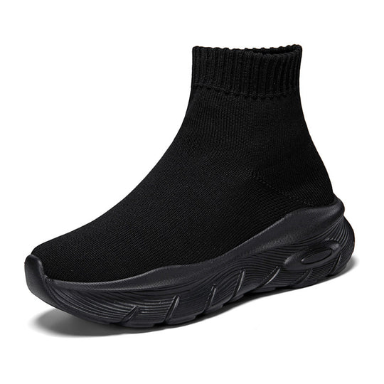 Damen Strick-Sneaker mit hohem Schaft und flexibler Sohle R&B