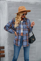 Damen Flanellhemdjacke im lässigen Karo-Design mit Brusttaschen R&B