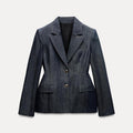 Damen Jeansblazer im modernen Look mit tailliertem Schnitt und praktischen Taschen R&B
