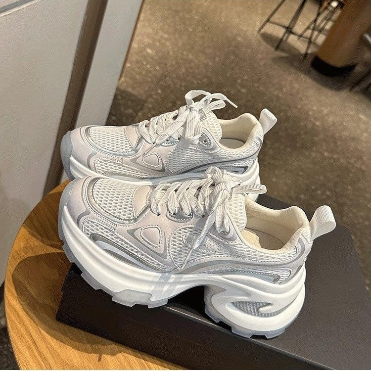 Damen Sportliche Sneakers mit atmungsaktiver Mesh-Oberfläche und gepolsterter Sohle R&B