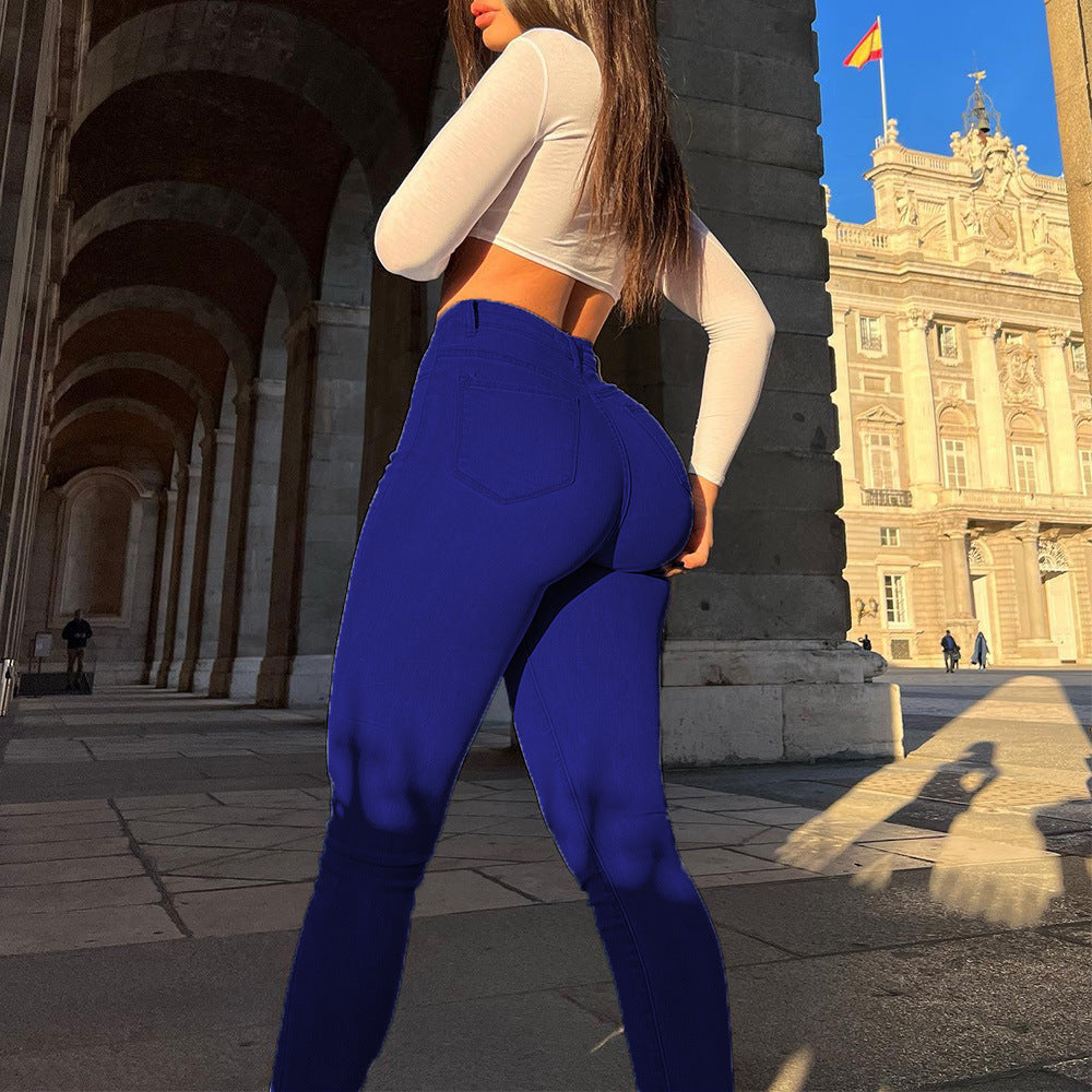 Damen Jeggings im urbanen Stil mit hohem Bund R&B