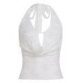 Damen Haltertop mit elegantem Blumenmuster und verspieltem Rücken R&B