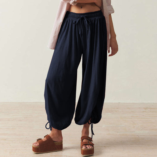 Damen Bequeme Haremshose mit raffinierten Rüschendetails R&B