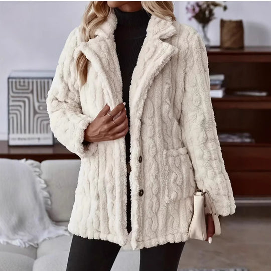 Damen Kuschelige und stilvolle Teddyjacke R&B