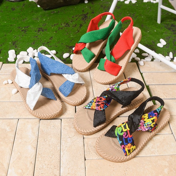 Damen modische Zehentrenner Sandalen R&B