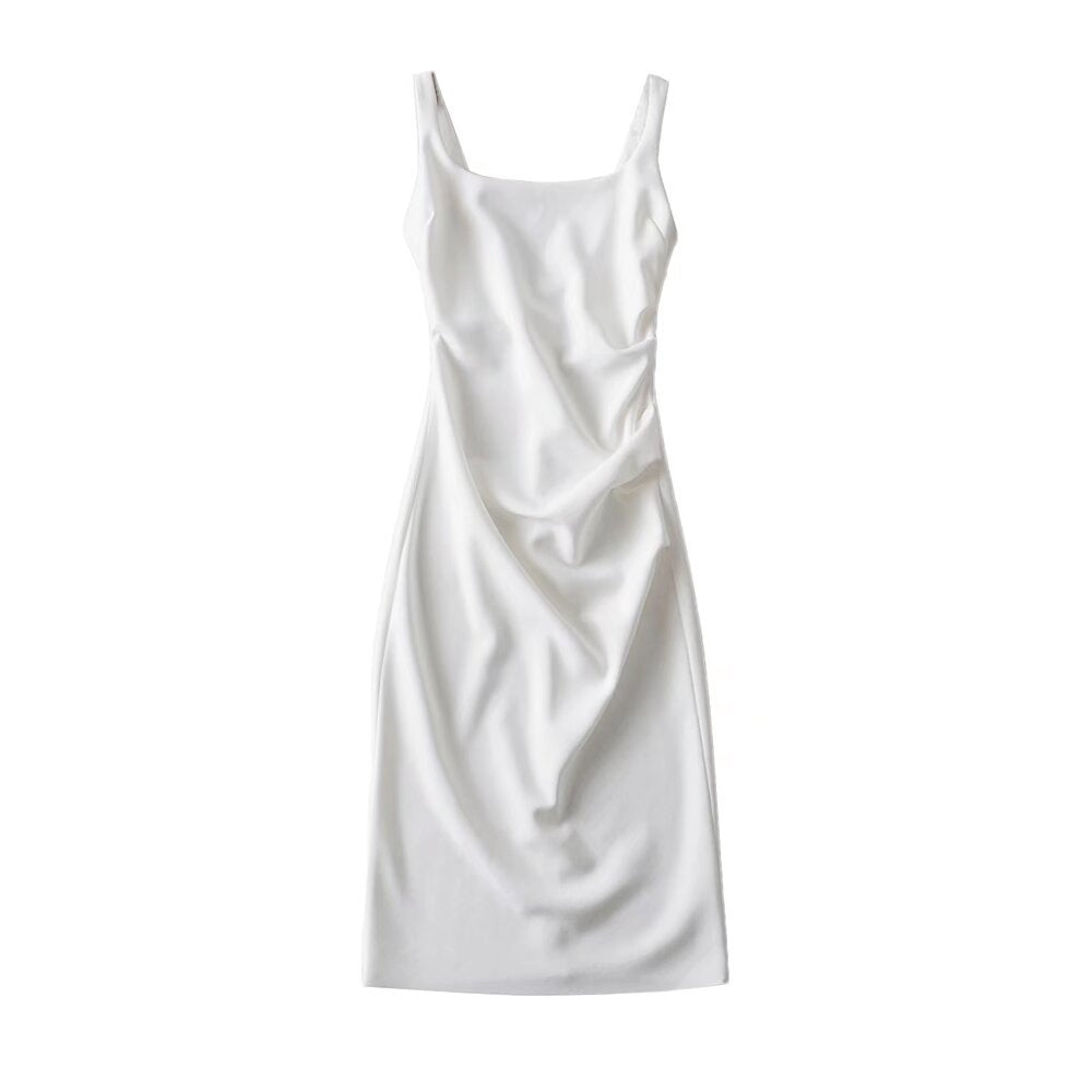 Damen figurbetontes Midi-Kleid mit elegantem Rüschendetail R&B