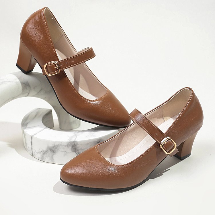 Damen Mary Jane Pumps mit modischem Riemendesign R&B