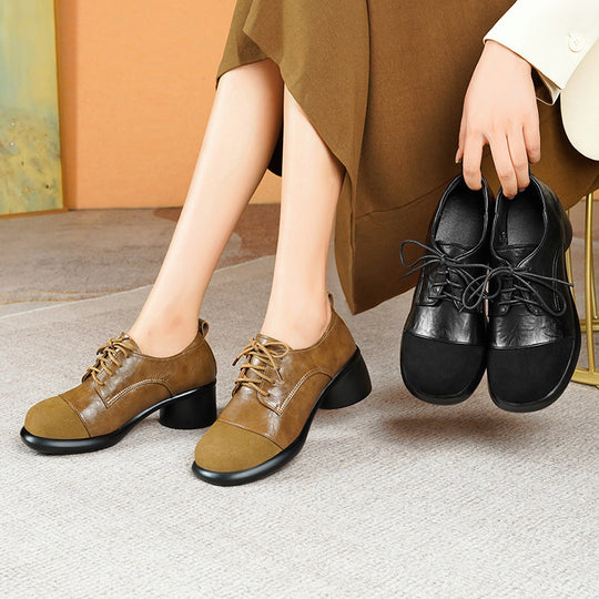 Damen Elegante Schnürschuhe mit modischem Blockabsatz R&B
