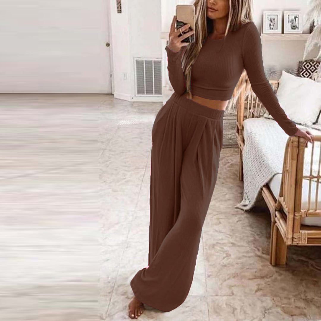 Damen elegante Freizeitanzug mit langen Ärmeln und weitem Schnitt R&B