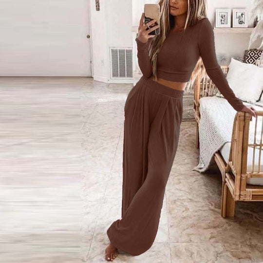 Damen elegante Freizeitanzug mit langen Ärmeln und weitem Schnitt R&B