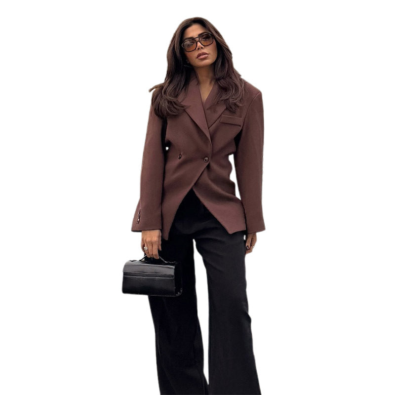 Damen klassischer, taillierter Blazer R&B