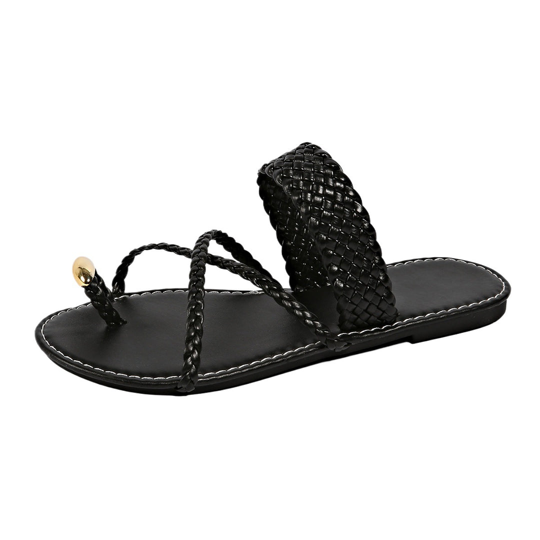 Damen Bequeme Riemchen-Sandalen mit geflochtenem Design R&B