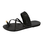 Damen Bequeme Riemchen-Sandalen mit geflochtenem Design R&B