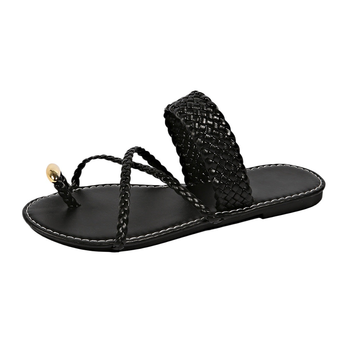 Damen Bequeme Riemchen-Sandalen mit geflochtenem Design R&B