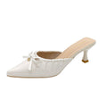 Damen elegante Slingback-Pumps mit dekorativem Rüschendesign