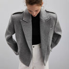 Damen Modischer Oversize-Blazer mit schmalen Revers R&B