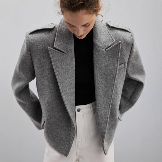 Damen Modischer Oversize-Blazer mit schmalen Revers R&B