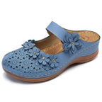 Damen Komfortable Clogs mit floralem Design und verstellbarem Riemen R&B