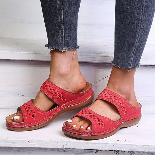 Damen Riemchen-Sandalen mit ergonomischer Fußbett und modischer Schnittführung R&B