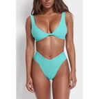 Damen Hochtaillierter Bikini mit verstellbaren Trägern R&B