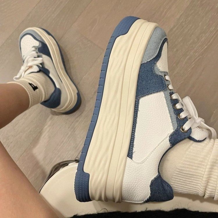 Damen Plattform-Sneaker mit verspieltem Sternen-Design und bequemer Dämpfung R&B