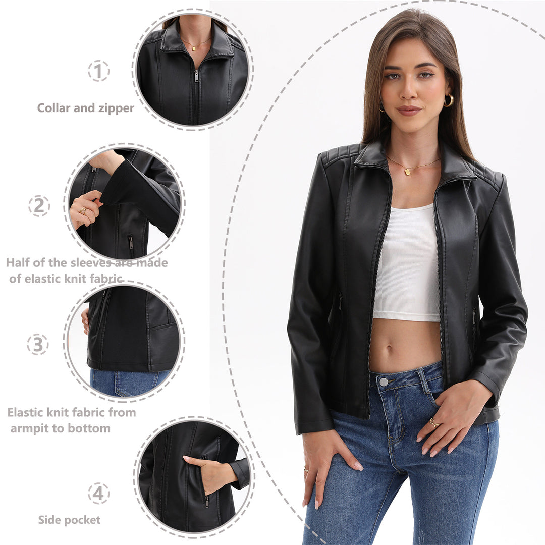 Damen Kunstlederjacke R&B