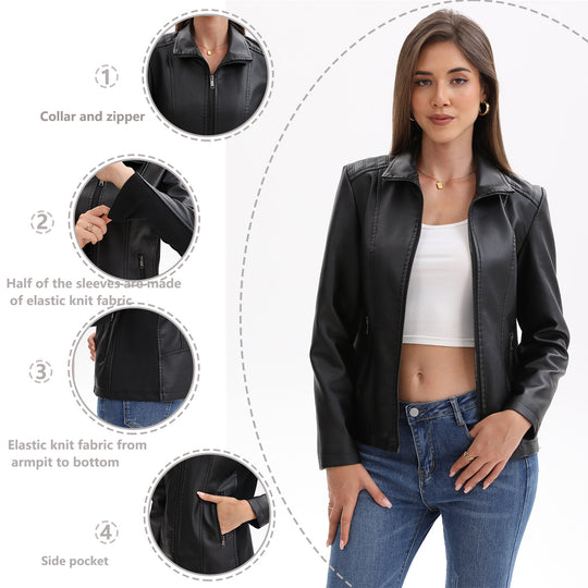 Damen Kunstlederjacke R&B