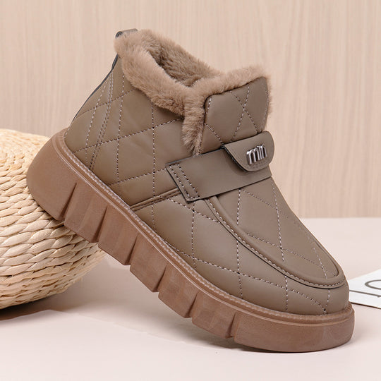 Damen Weiche und gefütterte Winterstiefel mit praktischer Klettverschlussfunktion R&B