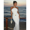 Damen Elegantes Abendkleid mit Neckholder-Design und figurbetonter Silhouette R&B