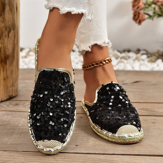 Damen Glitzernde Espadrilles mit bequemer Einlegesohle R&B