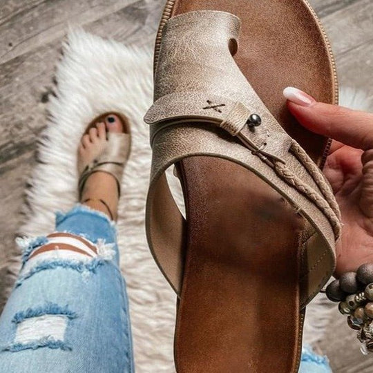 Damen Komfortable Pantoletten mit modischem Schnallen-Design R&B