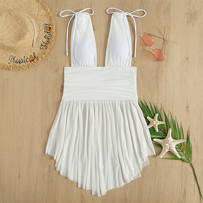Damen verspieltes Strandkleid R&B