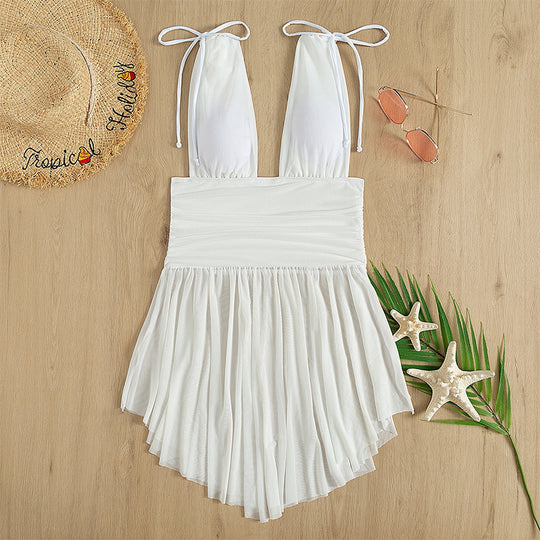 Damen verspieltes Strandkleid R&B