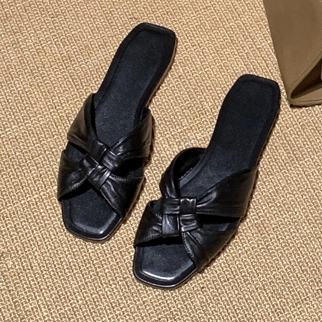Damen Riemensandalen mit dekorativem Knotendesign R&B