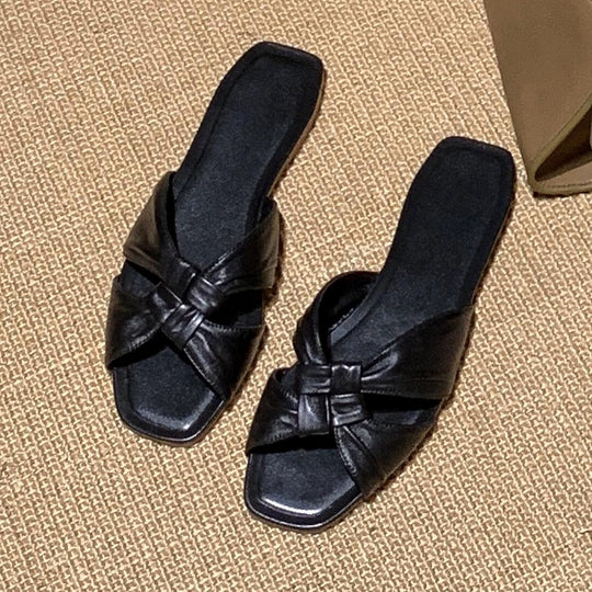 Damen Riemensandalen mit dekorativem Knotendesign R&B