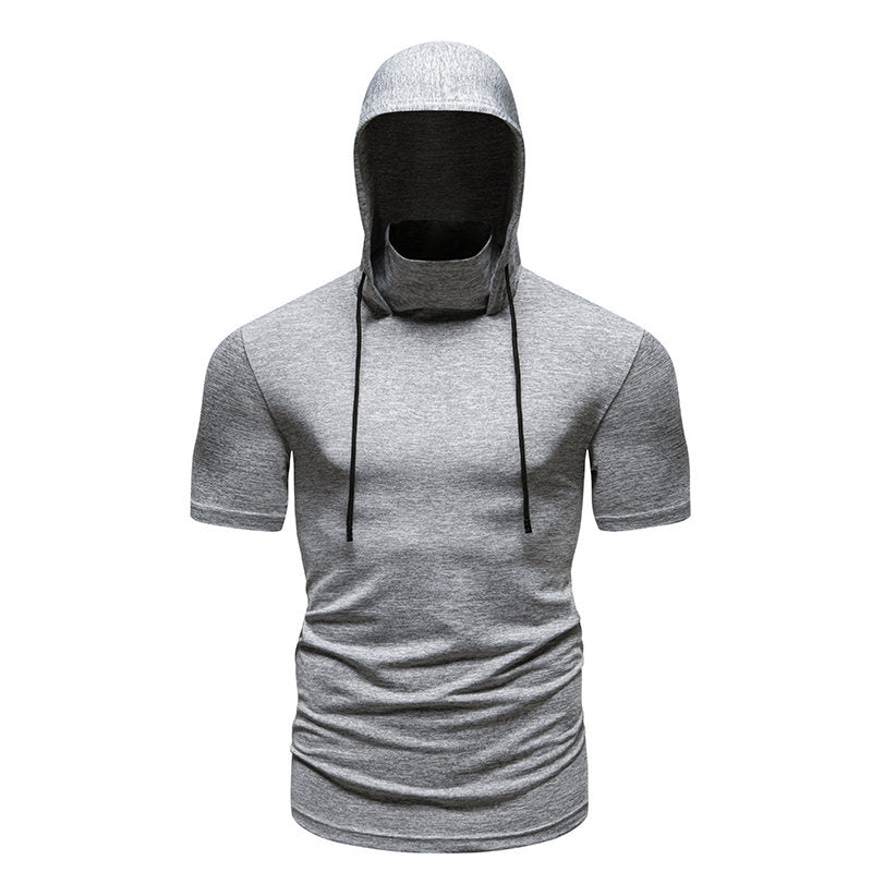 Herren funktionales Kapuzenshirt mit kurzem Arm und atmungsaktiven Eigenschaften