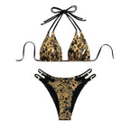 Damen Triangel-Bikini mit raffiniertem Schnitt und geschlängeltem Design R&B