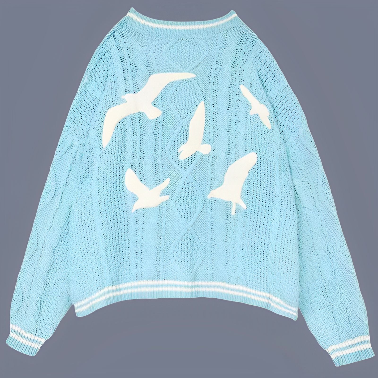 Damen modischer Strickcardigan mit V-Ausschnitt und Branding R&B