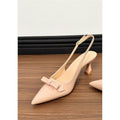 Damen elegante Slingback-Pumps mit zierlicher Schleifenverzierung R&B