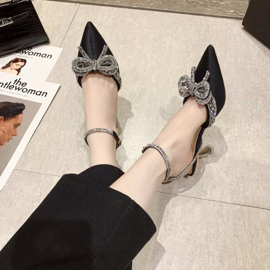 Damen Elegante Slingback-Pumps mit Glitzerdetails R&B