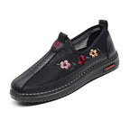 Damen Bequeme Slip-On Schuhe mit atmungsaktiver Netzstruktur und floralem Design