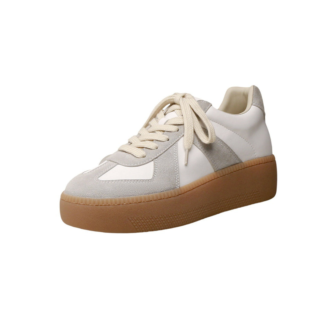 Damen Sneaker mit platziertem Materialmix und modischem Plateau R&B