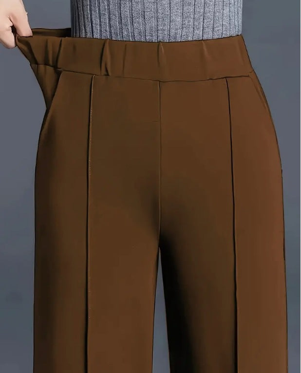 Damen Weite Hochbund-Hose mit eleganten Bügelfalten R&B