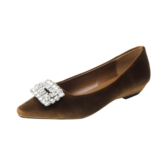 Damen elegante Ballerinas mit funkelndem Strass-Detail R&B