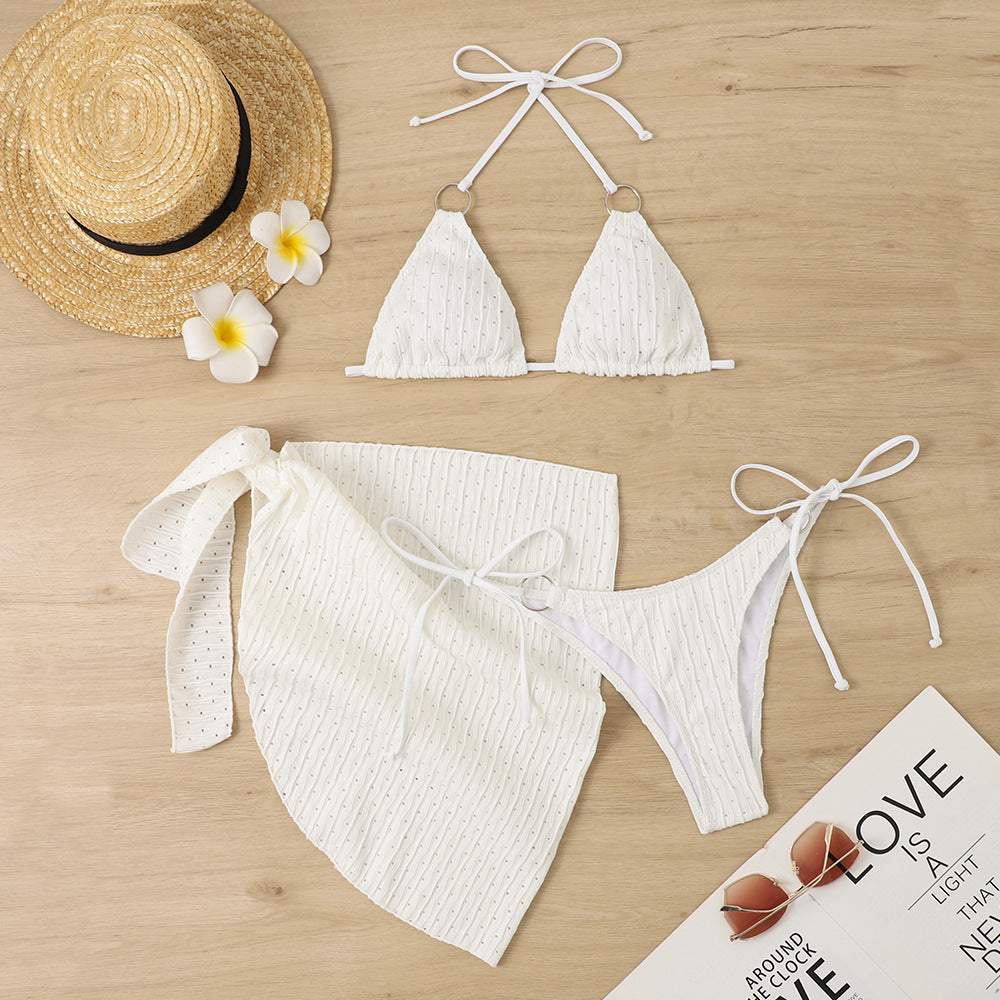 Damen Triangel Bikini-Set mit schickem Wickelrock R&B