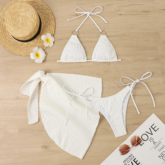 Damen Triangel Bikini-Set mit schickem Wickelrock R&B