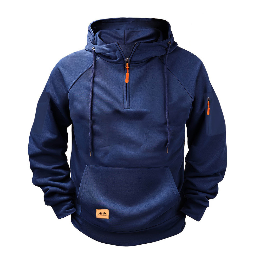 Herren sportlicher Kapuzenpullover mit praktischem Reißverschluss R&B