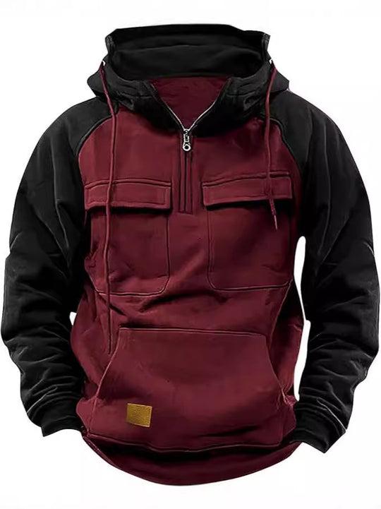 Herren funktionale Kapuzenjacke mit praktischen Taschen R&B